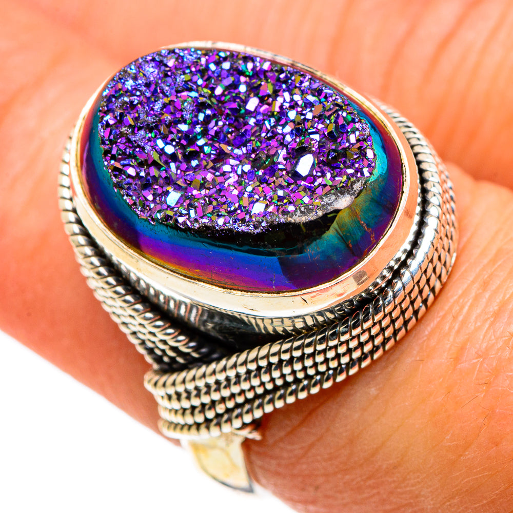 Titanium Druzy Rings handcrafted by Anasilvercos - RING86369