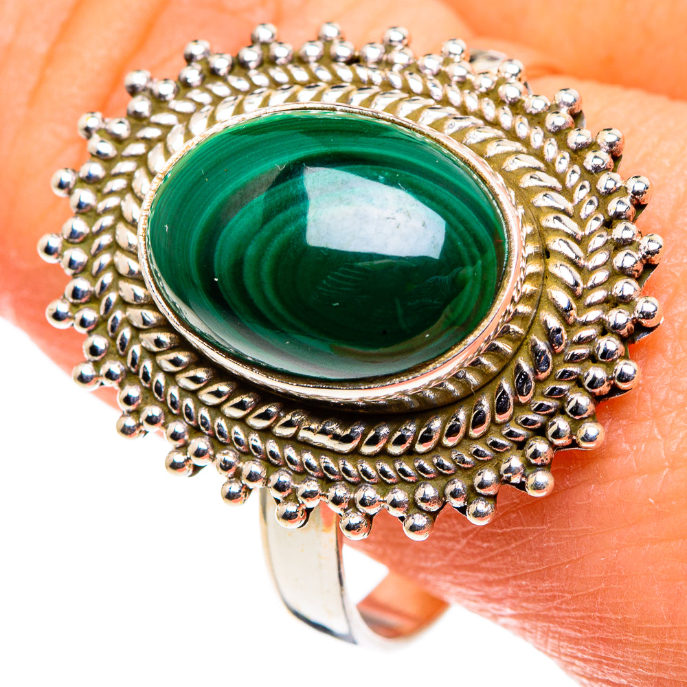Malachite Rings handcrafted by Anasilvercos - RING86380