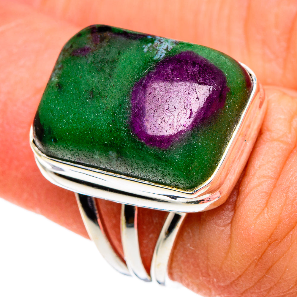 Ruby Zoisite Rings handcrafted by Anasilvercos - RING86381