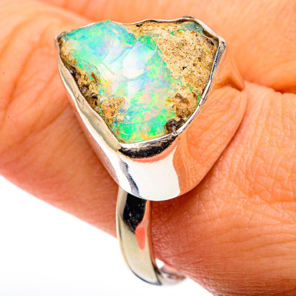 Ethiopian Opal Rings handcrafted by Anasilvercos - RING86409