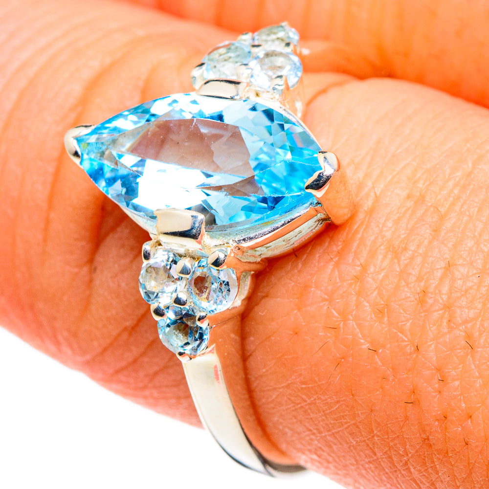 Blue Topaz Rings handcrafted by Anasilvercos - RING86414