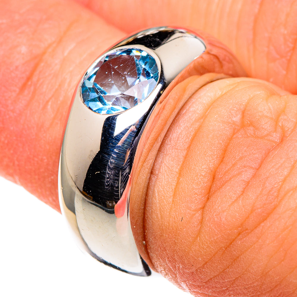 Blue Topaz Rings handcrafted by Anasilvercos - RING86415