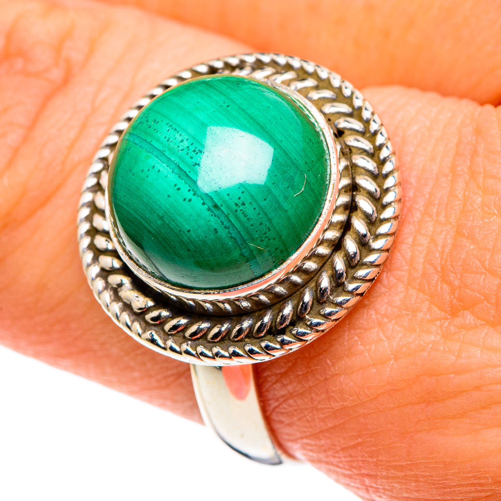 Malachite Rings handcrafted by Anasilvercos - RING86420