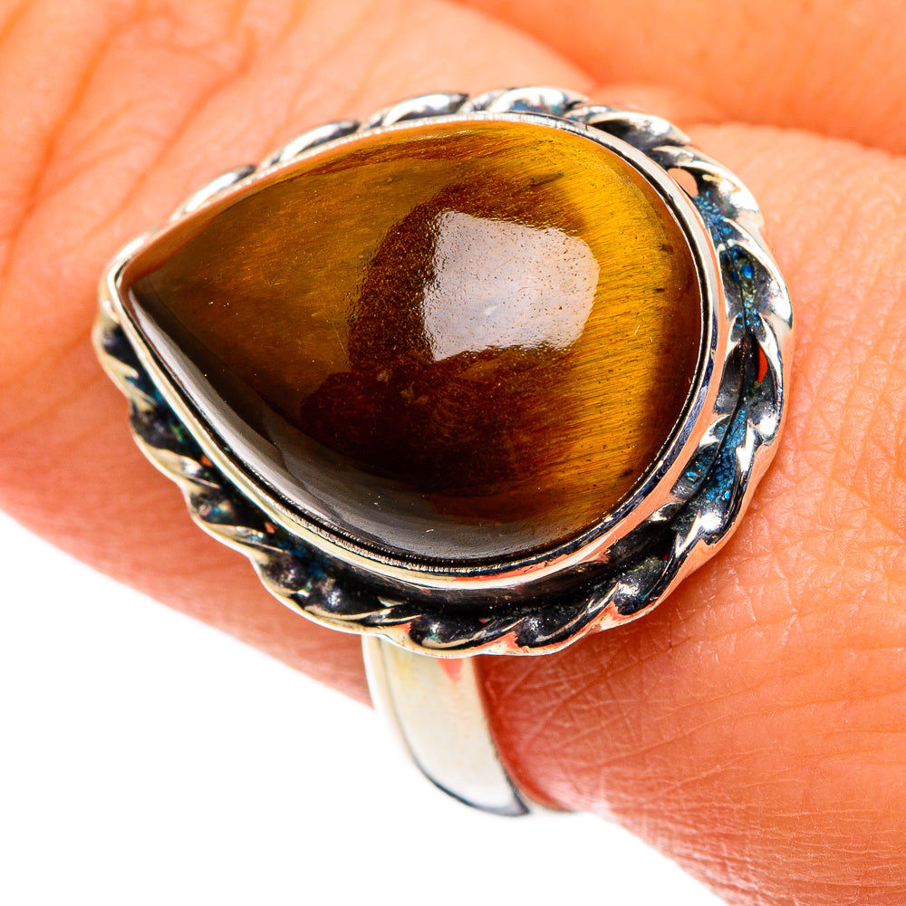Tiger Eye Rings handcrafted by Anasilvercos - RING86422