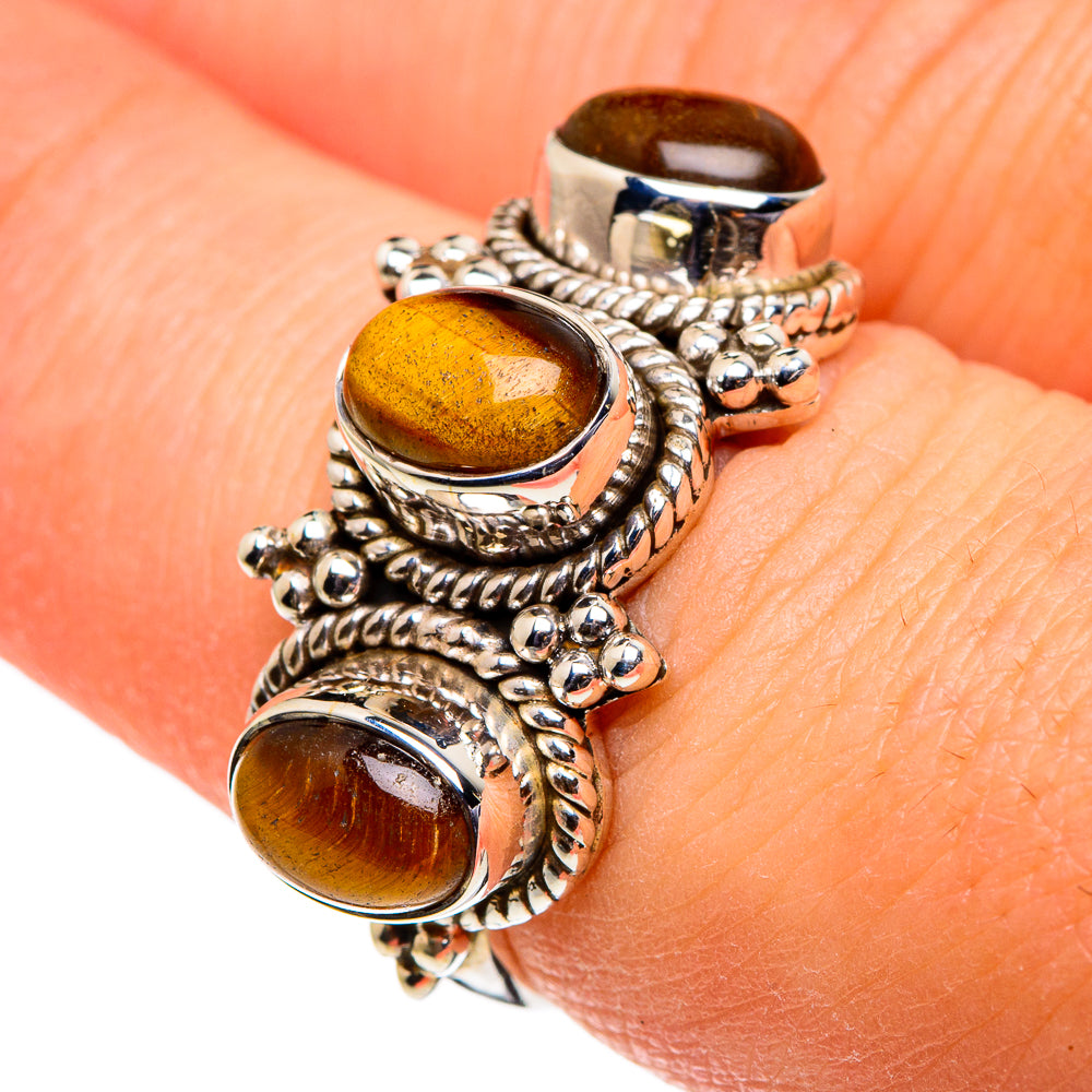 Tiger Eye Rings handcrafted by Anasilvercos - RING86423
