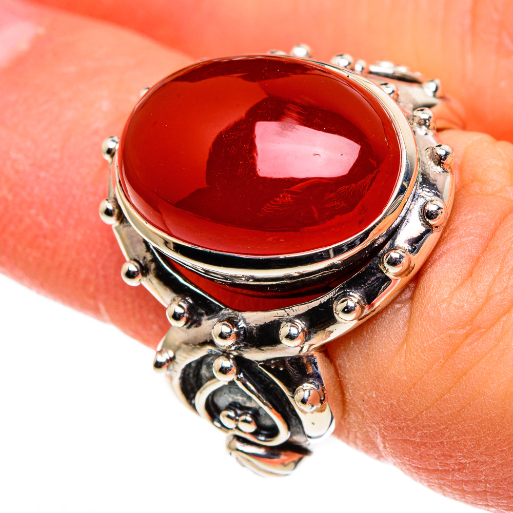 Carnelian Rings handcrafted by Anasilvercos - RING86426