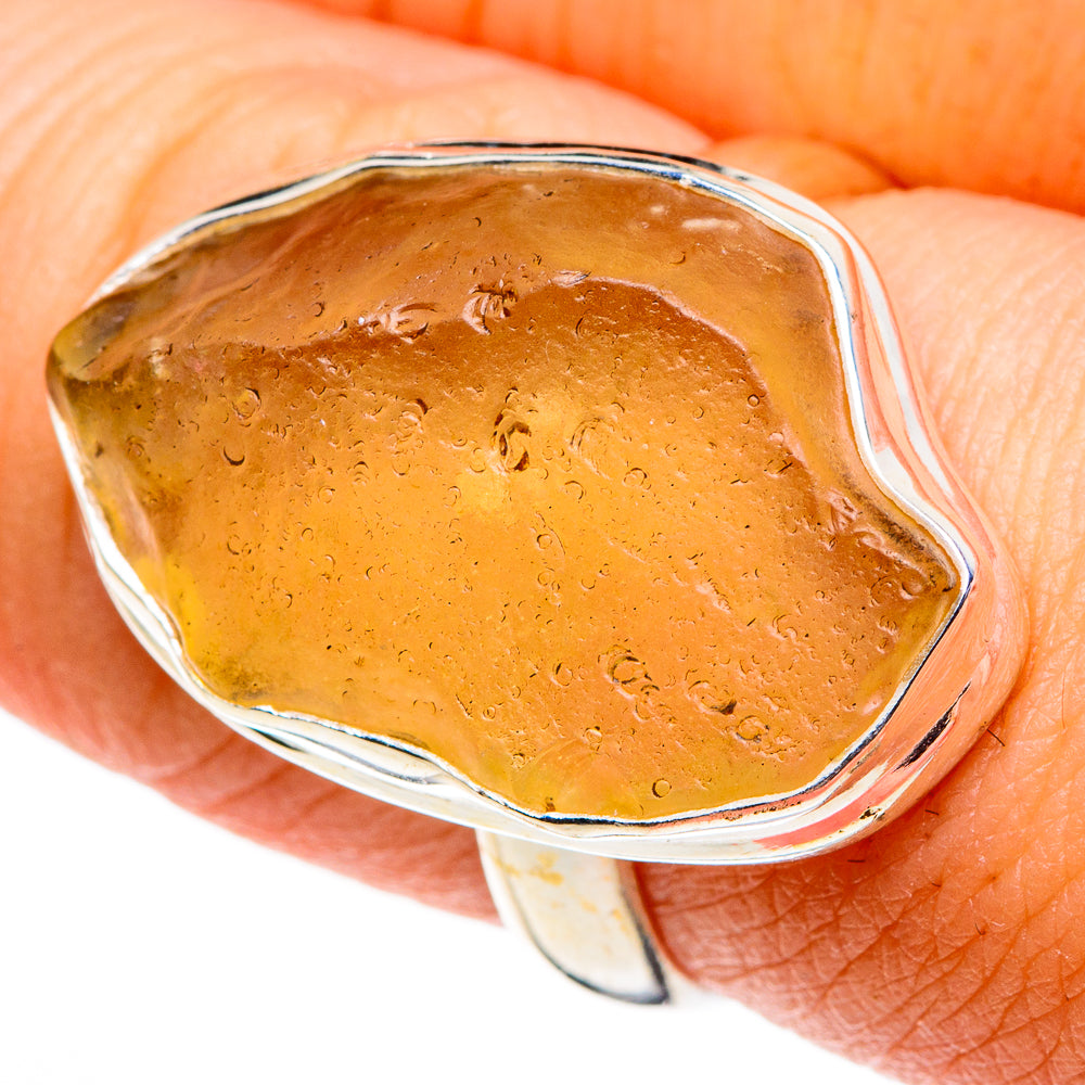 Libyan Desert Glass Rings handcrafted by Anasilvercos - RING86427