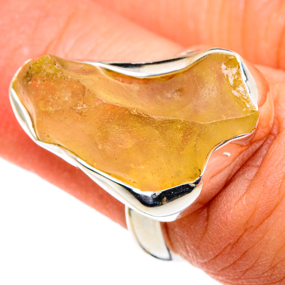 Libyan Desert Glass Rings handcrafted by Anasilvercos - RING86429
