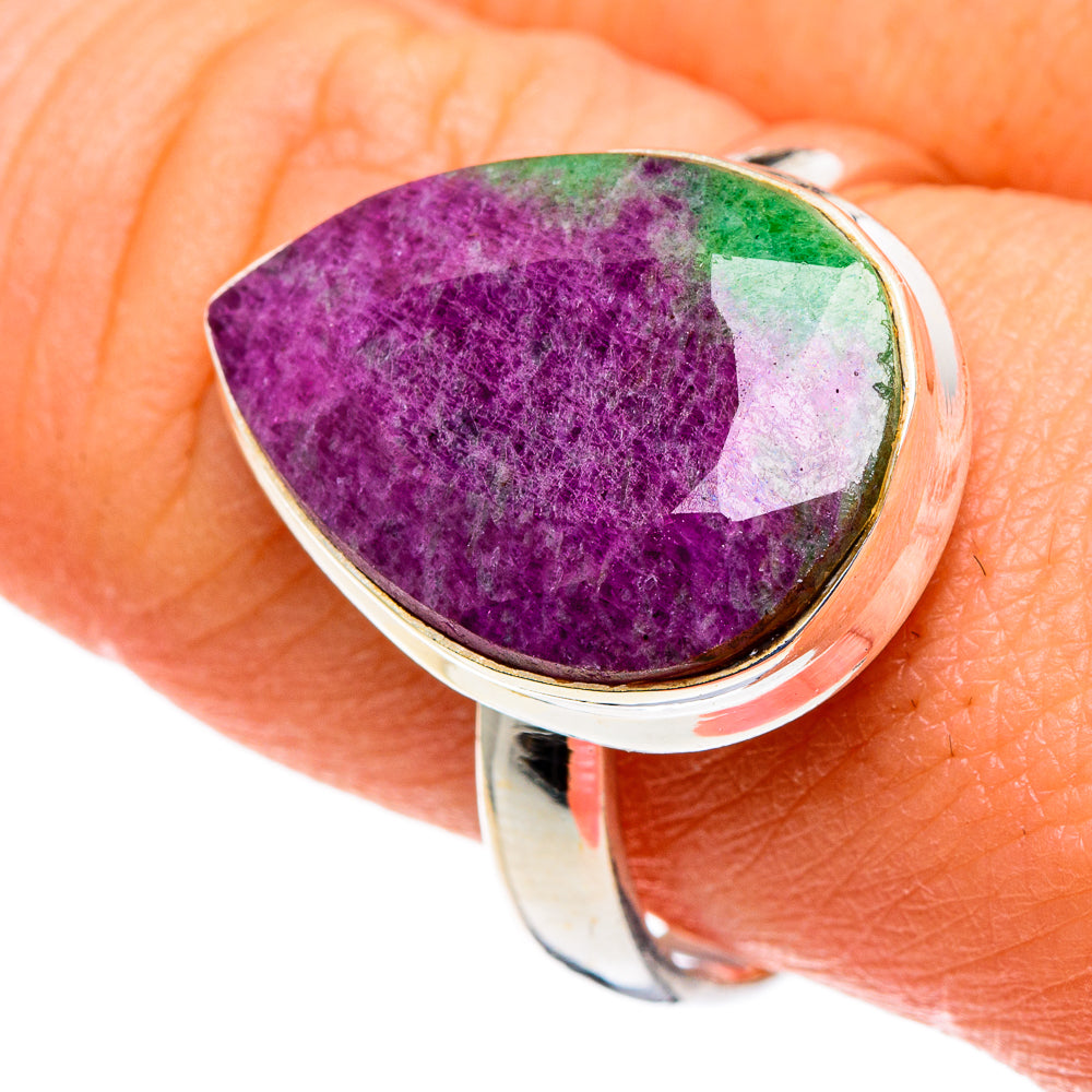 Ruby Zoisite Rings handcrafted by Anasilvercos - RING86442