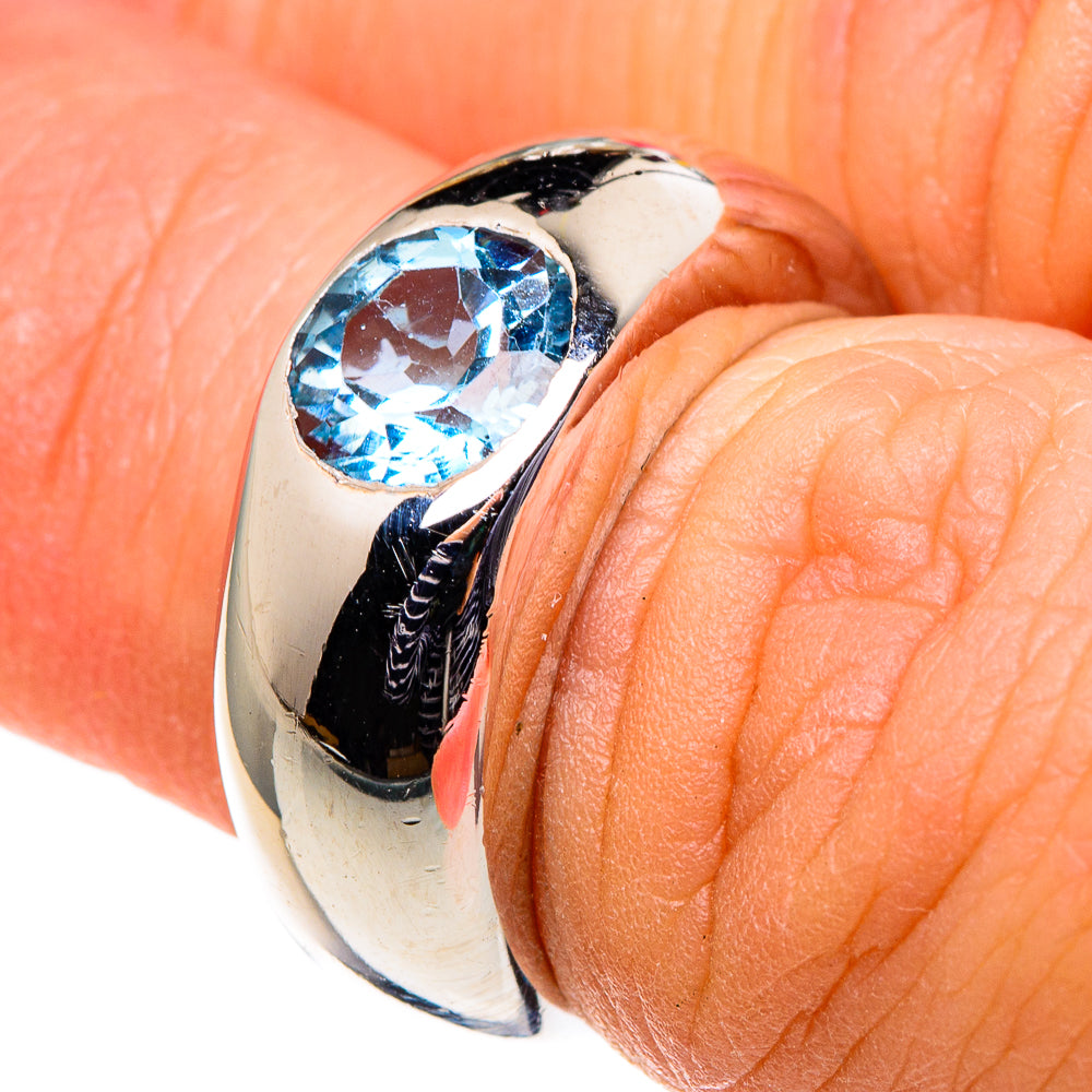 Blue Topaz Rings handcrafted by Anasilvercos - RING86448