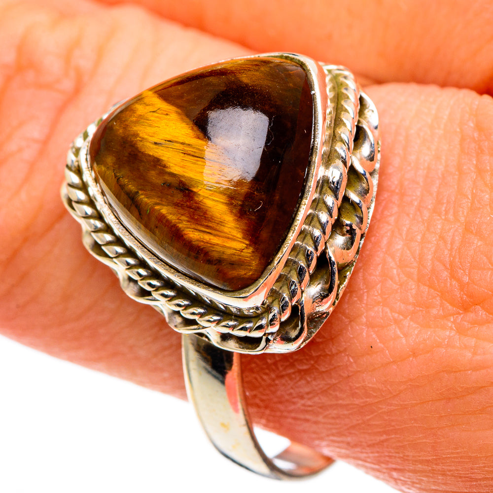 Tiger Eye Rings handcrafted by Anasilvercos - RING86455