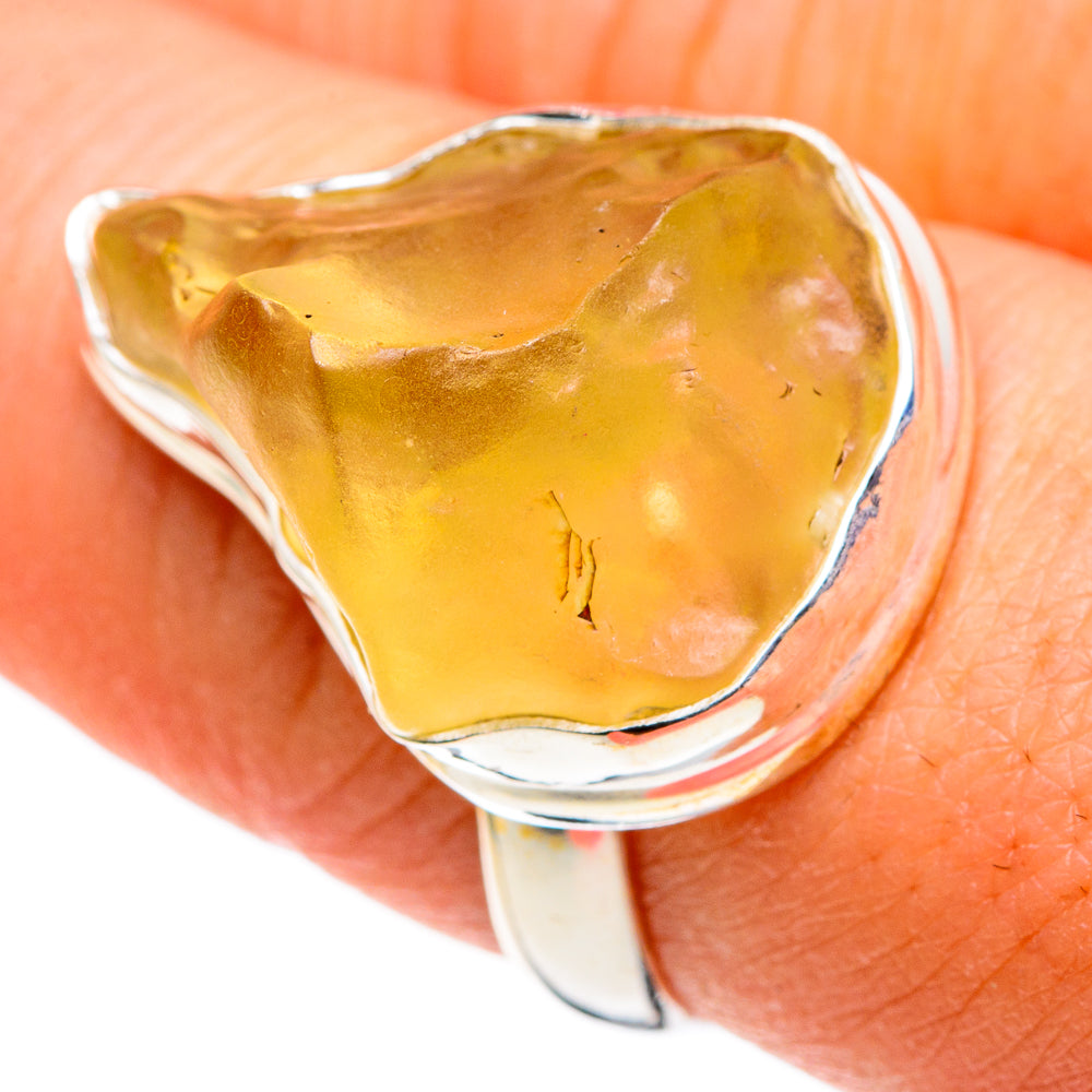Libyan Desert Glass Rings handcrafted by Anasilvercos - RING86460