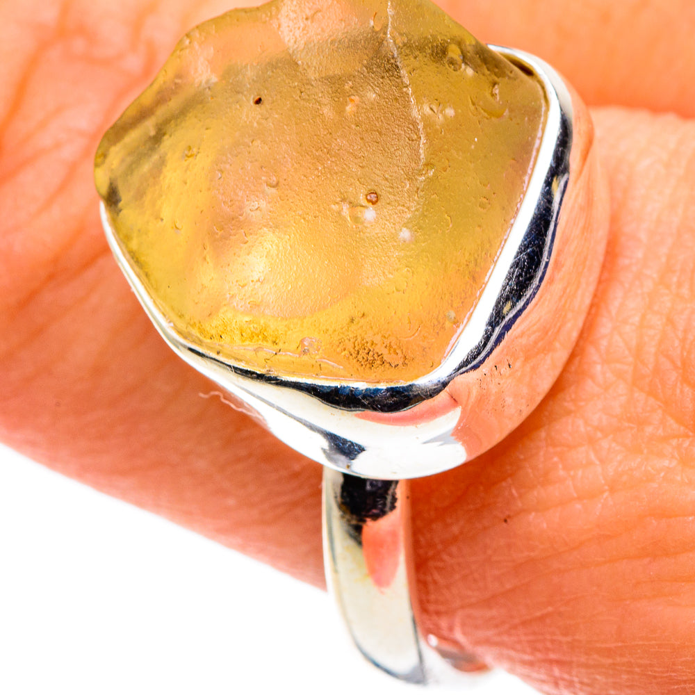 Libyan Desert Glass Rings handcrafted by Anasilvercos - RING86463
