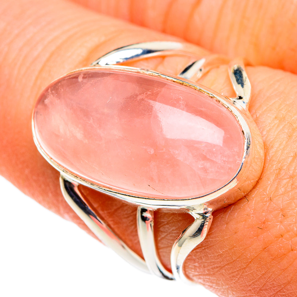 Rose Quartz Rings handcrafted by Anasilvercos - RING86467