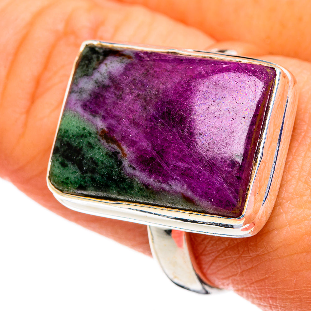 Ruby Zoisite Rings handcrafted by Anasilvercos - RING86475