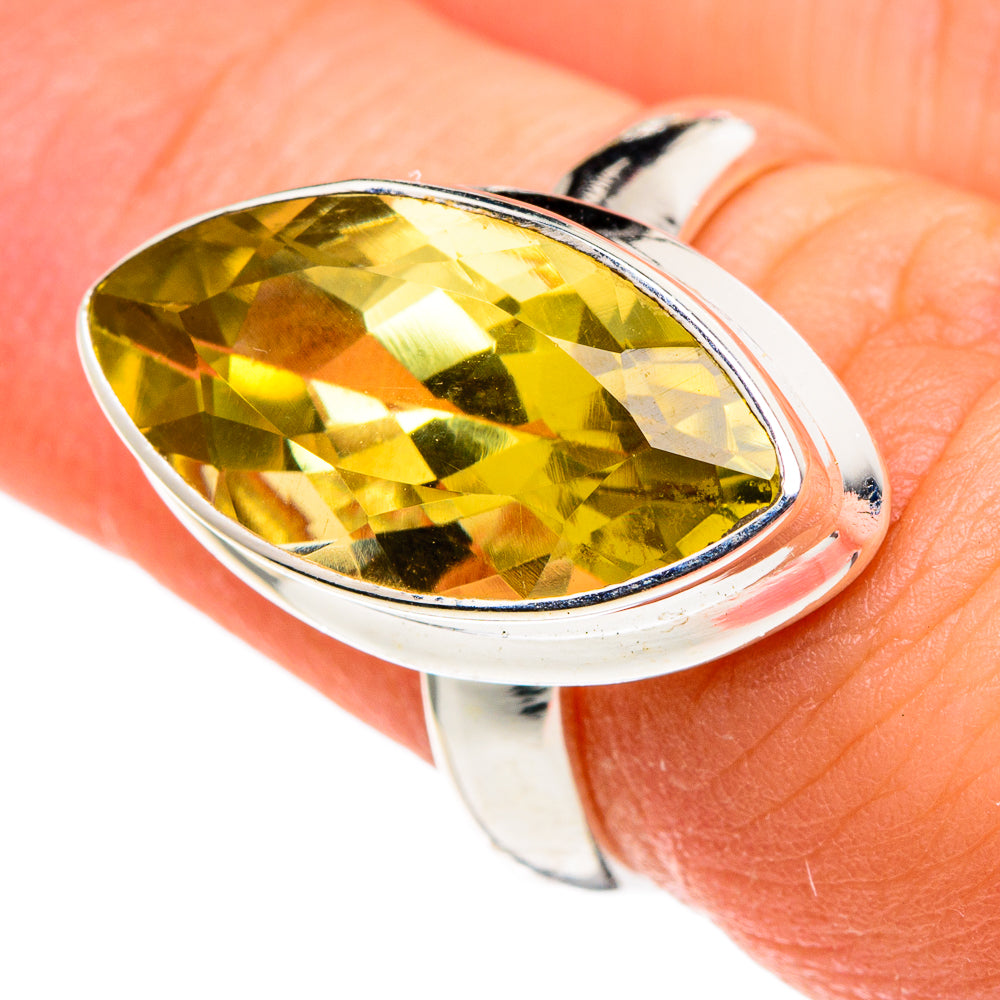 Lemon Quartz Rings handcrafted by Anasilvercos - RING86479