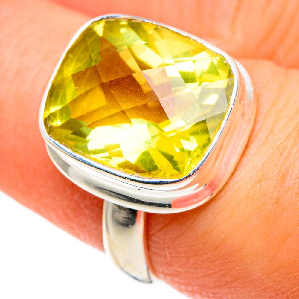 Lemon Quartz Rings handcrafted by Anasilvercos - RING86480