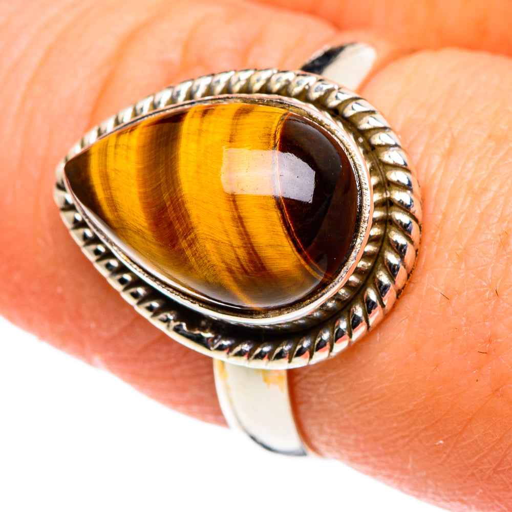 Tiger Eye Rings handcrafted by Anasilvercos - RING86488