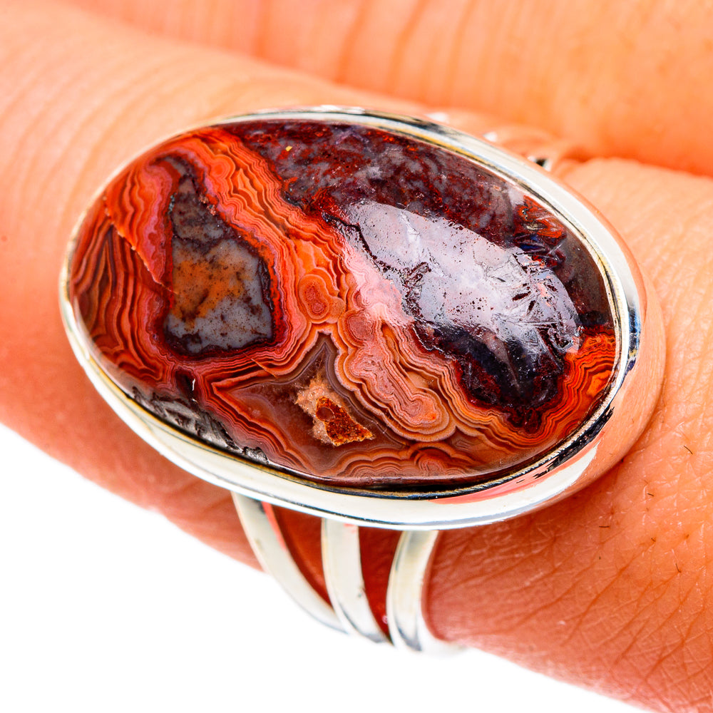 Crazy Lace Agate Rings handcrafted by Anasilvercos - RING86489