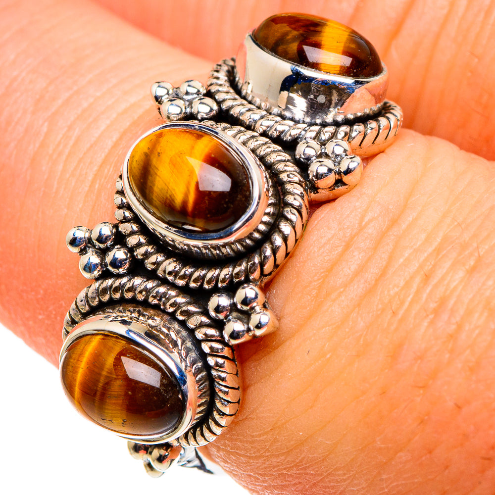 Tiger Eye Rings handcrafted by Anasilvercos - RING86490