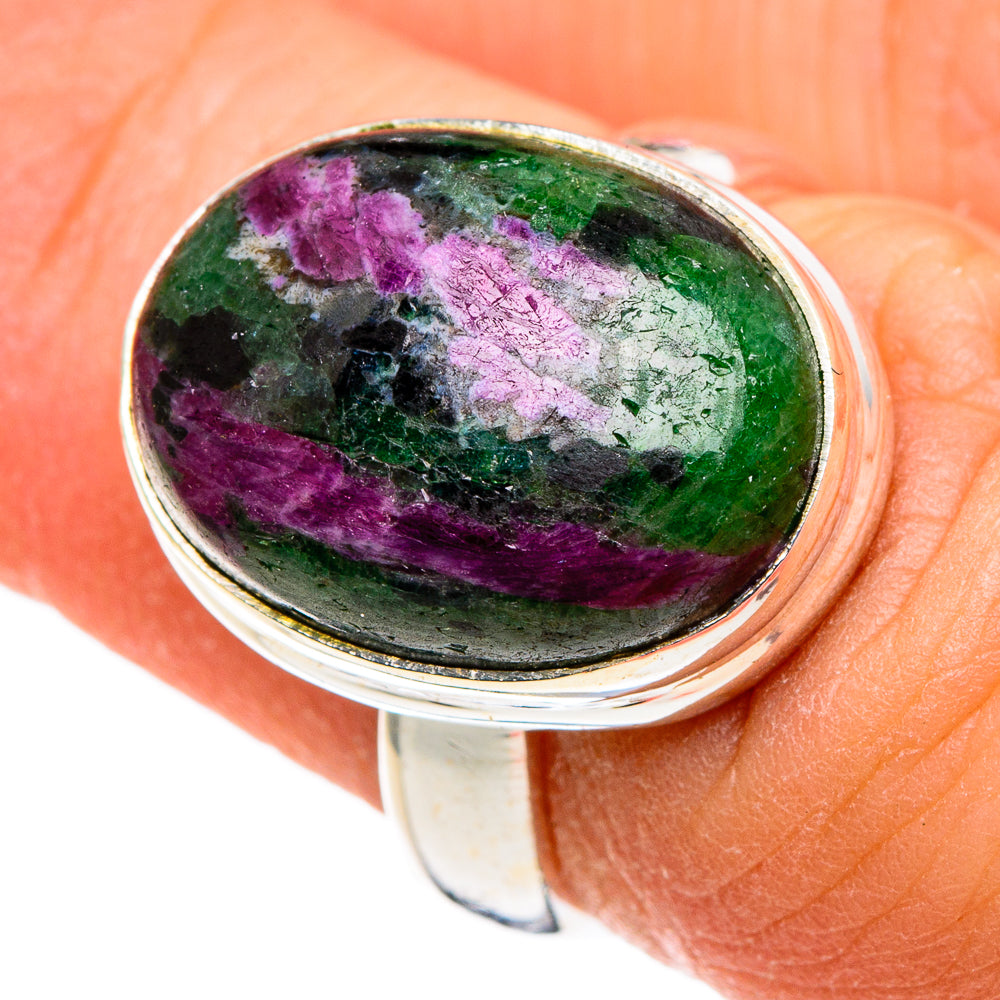 Ruby Zoisite Rings handcrafted by Anasilvercos - RING86509