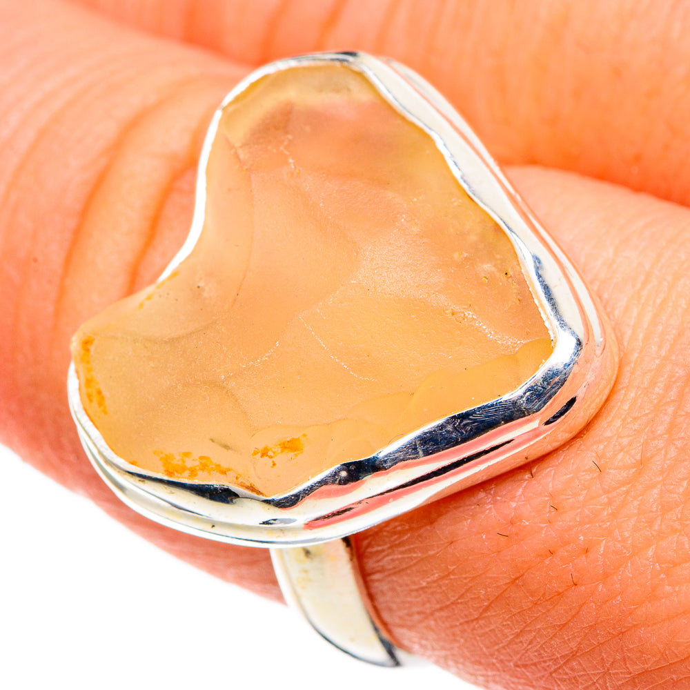 Libyan Desert Glass Rings handcrafted by Anasilvercos - RING86530