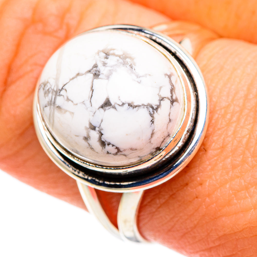 Howlite Rings handcrafted by Anasilvercos - RING86541