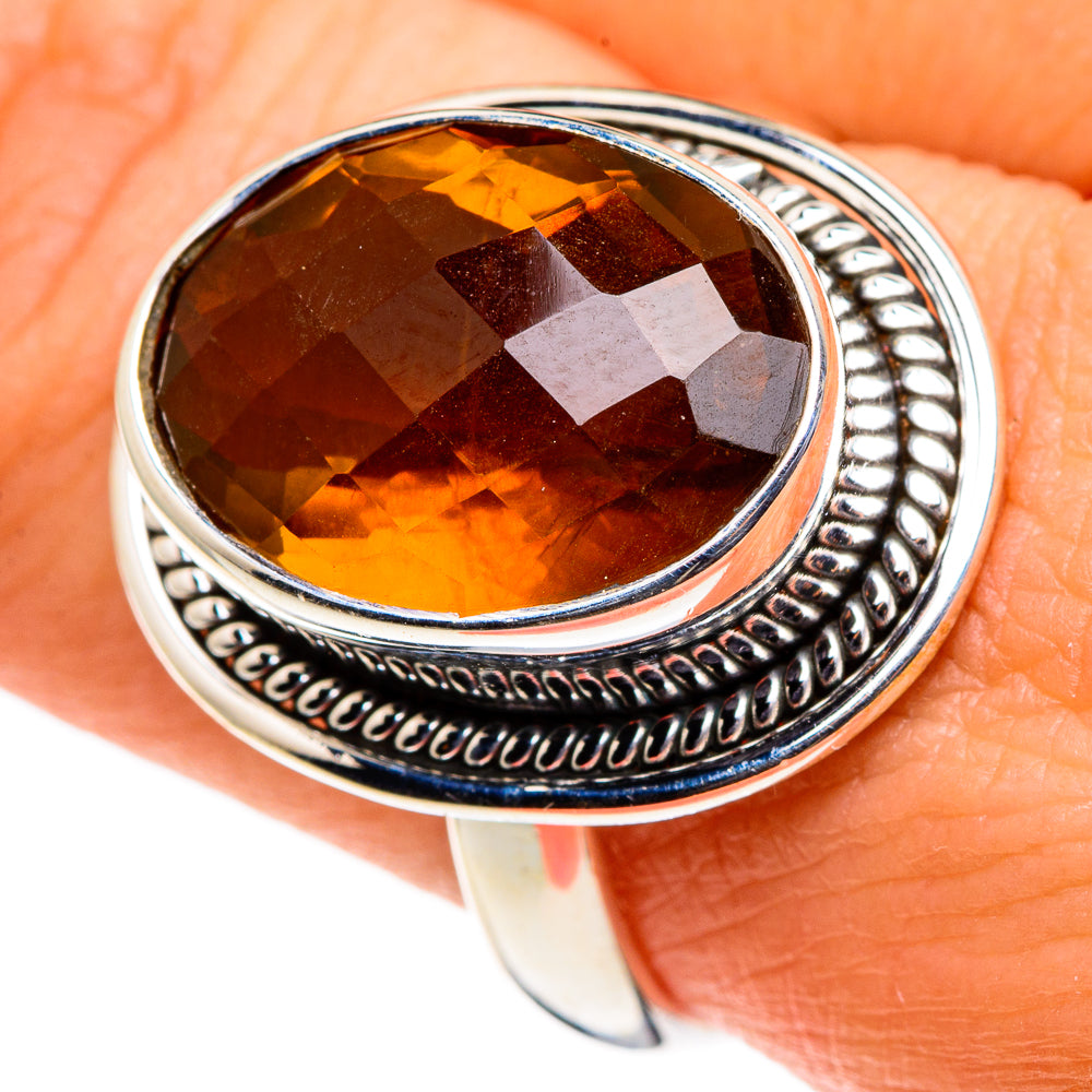 Mandarin Citrine Rings handcrafted by Anasilvercos - RING86554