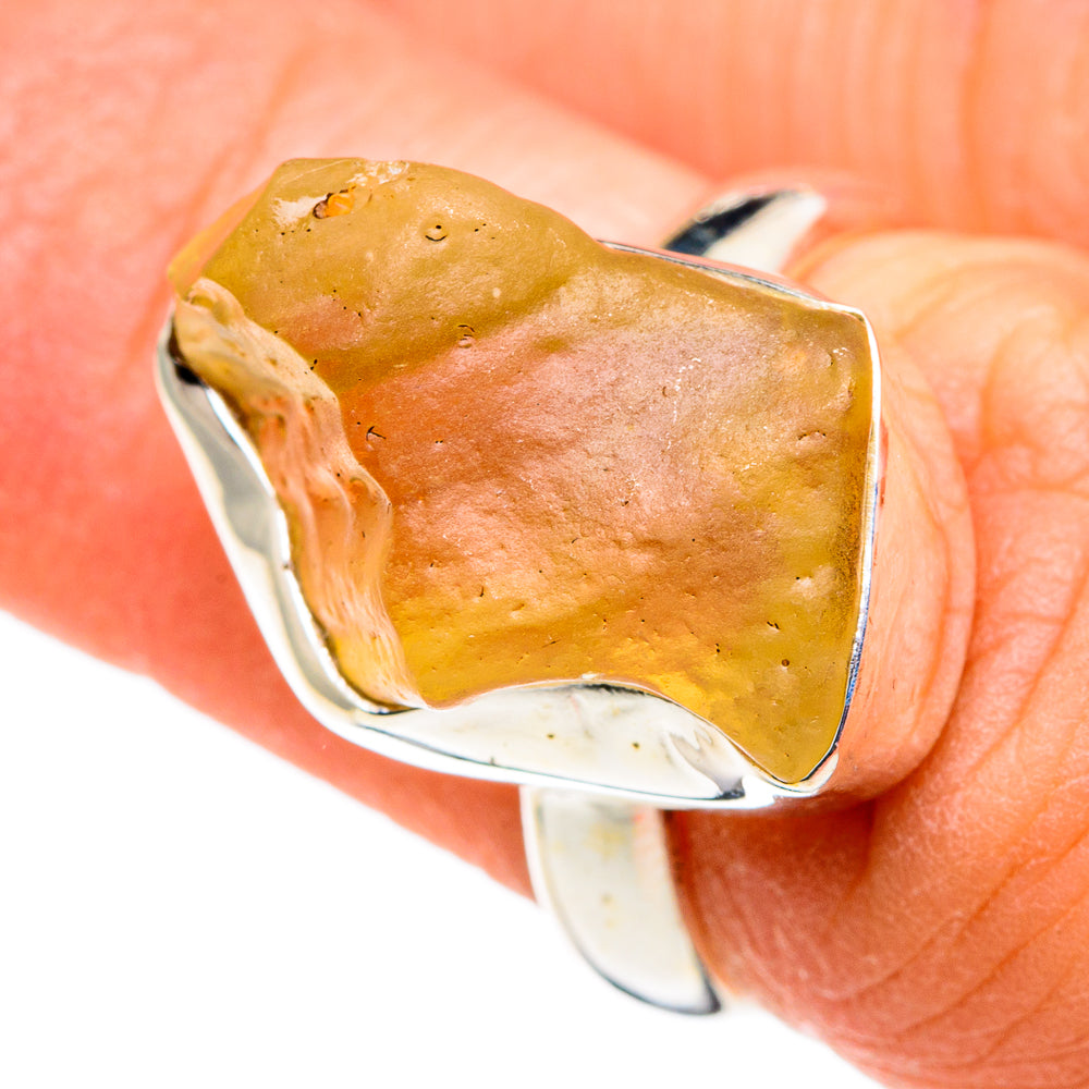 Libyan Desert Glass Rings handcrafted by Anasilvercos - RING86559