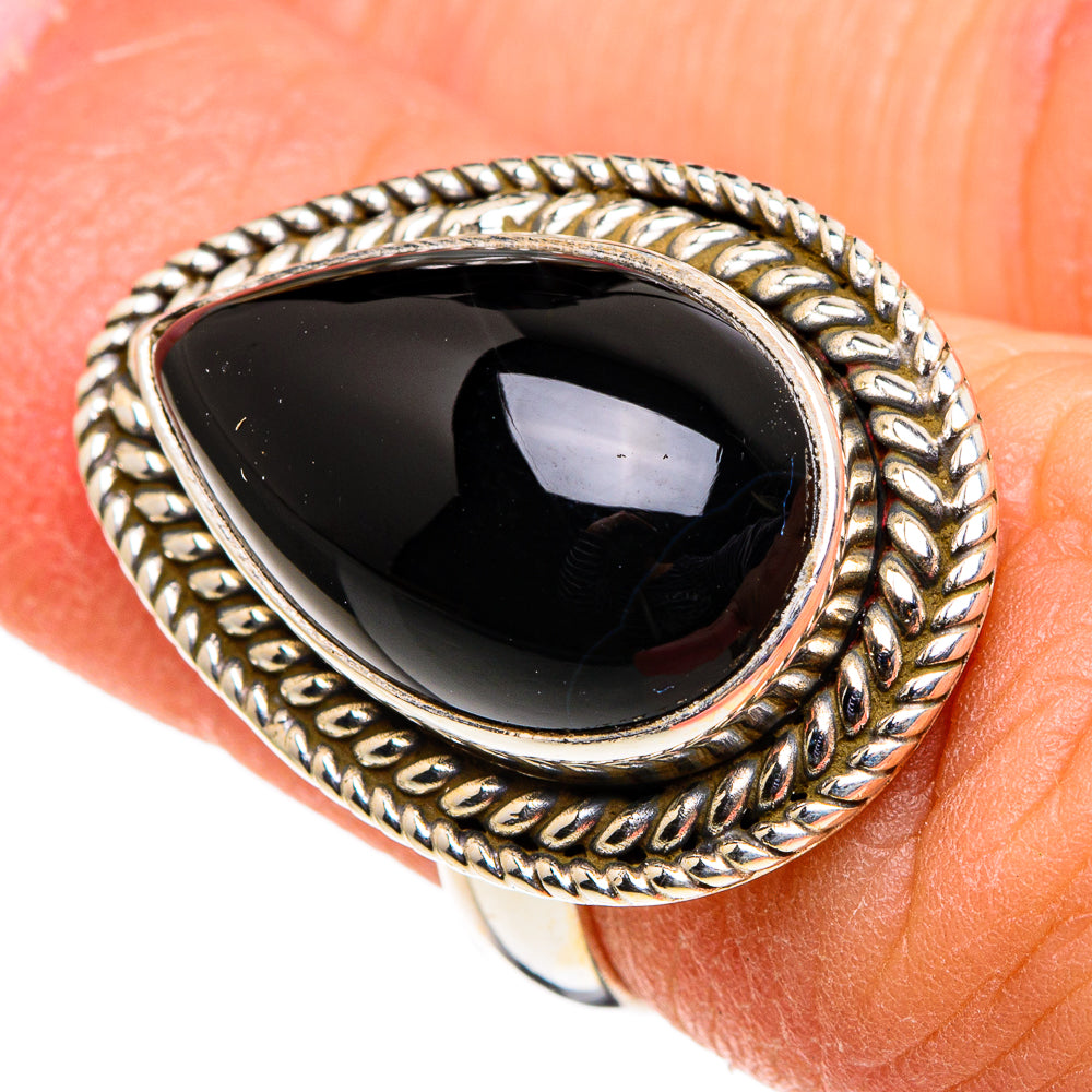Black Onyx Rings handcrafted by Anasilvercos - RING86567