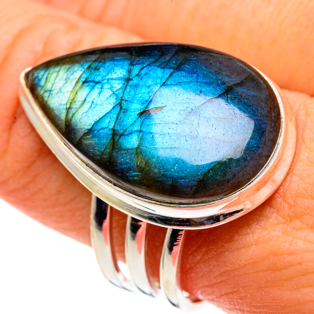 Labradorite Rings handcrafted by Anasilvercos - RING86588