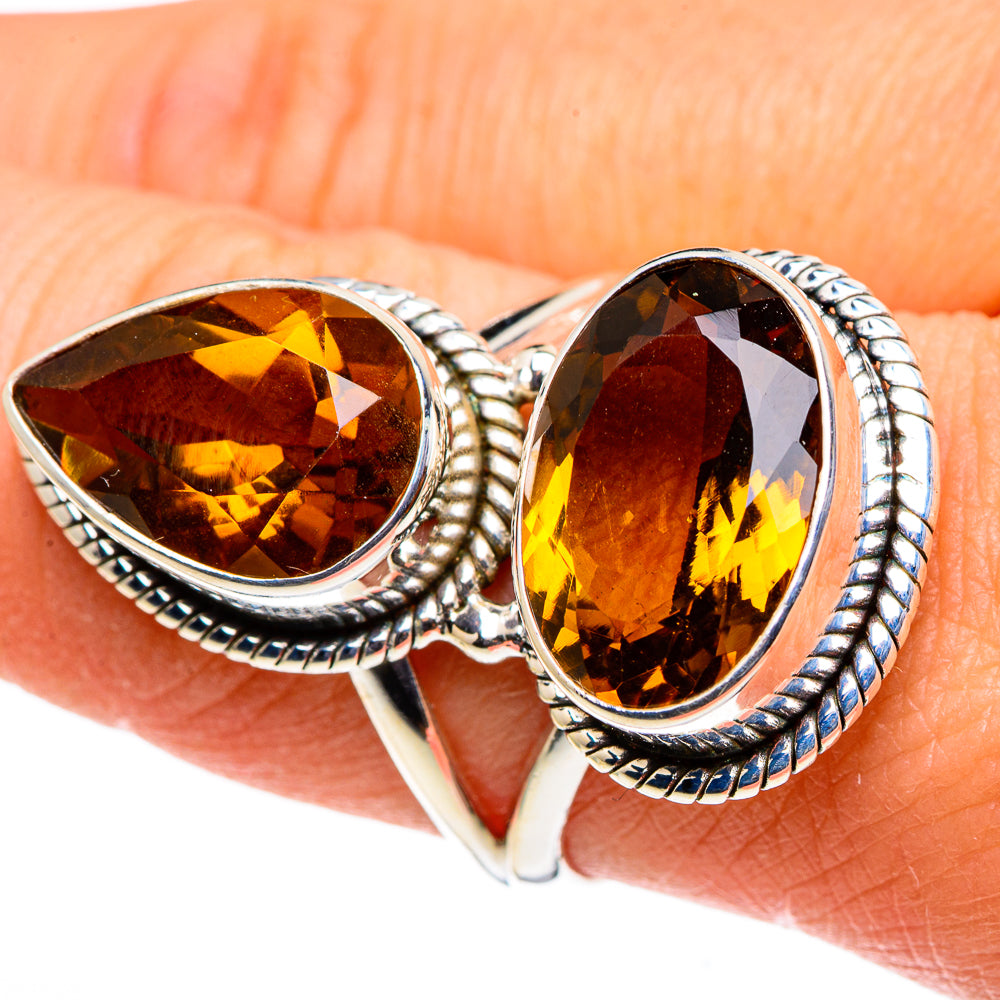 Mandarin Citrine Rings handcrafted by Anasilvercos - RING86600