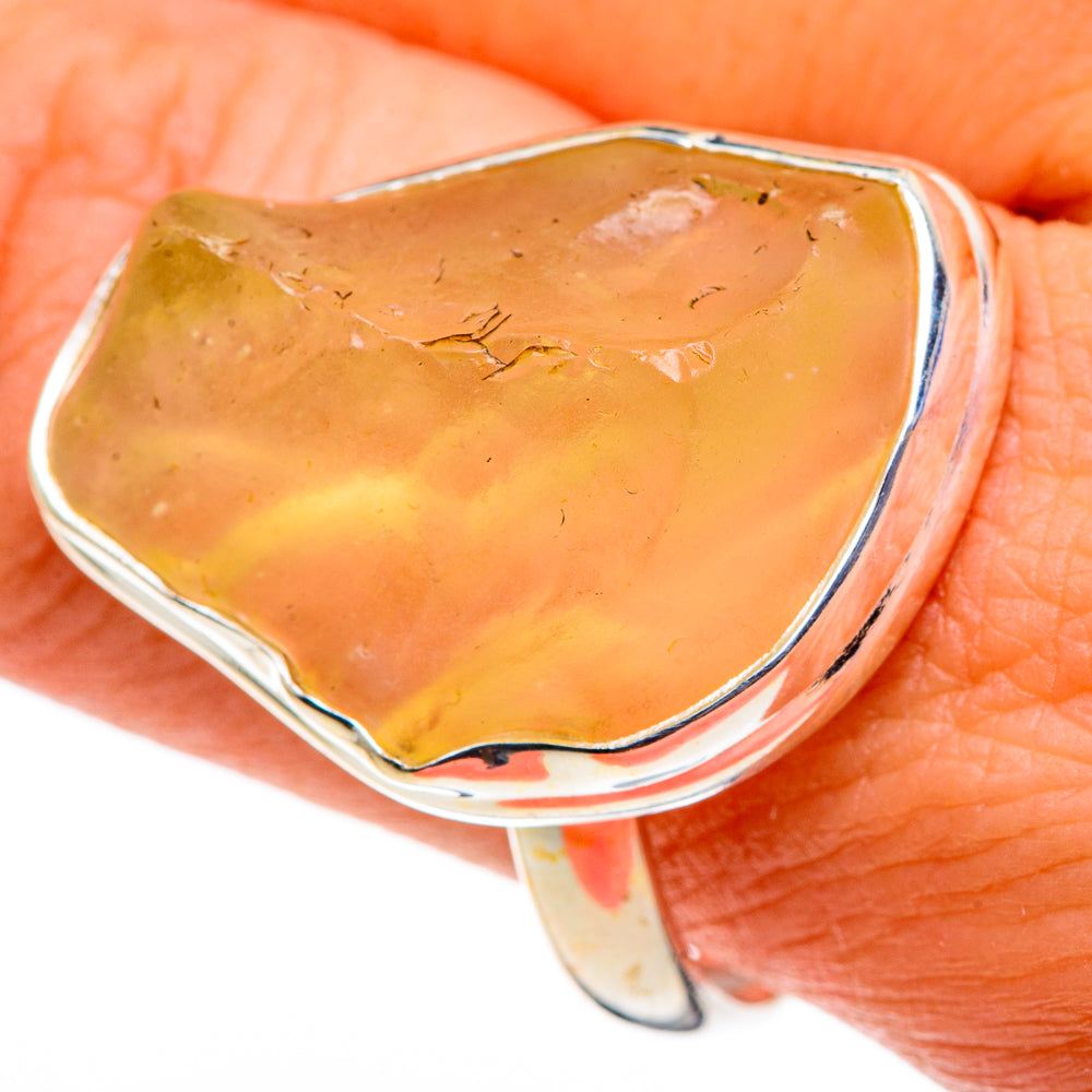 Libyan Desert Glass Rings handcrafted by Anasilvercos - RING86601