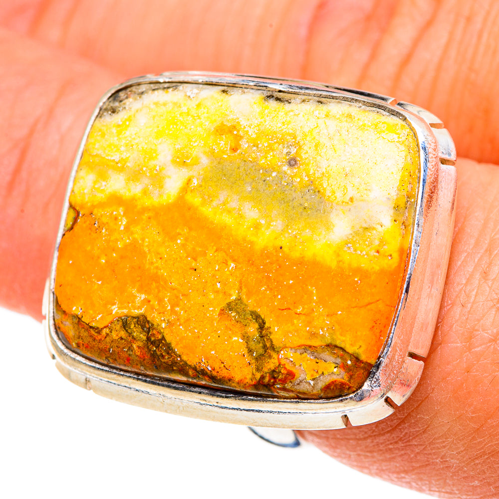 Bumble Bee Jasper Rings handcrafted by Anasilvercos - RING86618