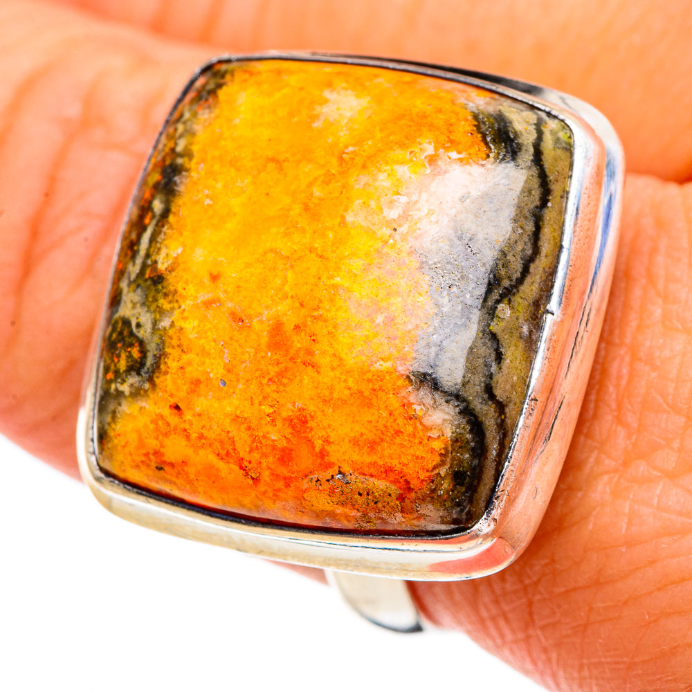 Bumble Bee Jasper Rings handcrafted by Anasilvercos - RING86620