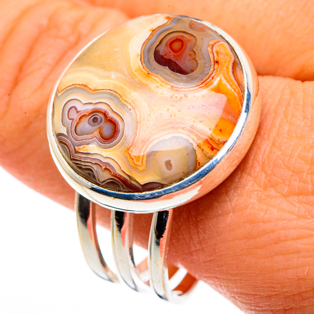 Crazy Lace Agate Rings handcrafted by Anasilvercos - RING86633