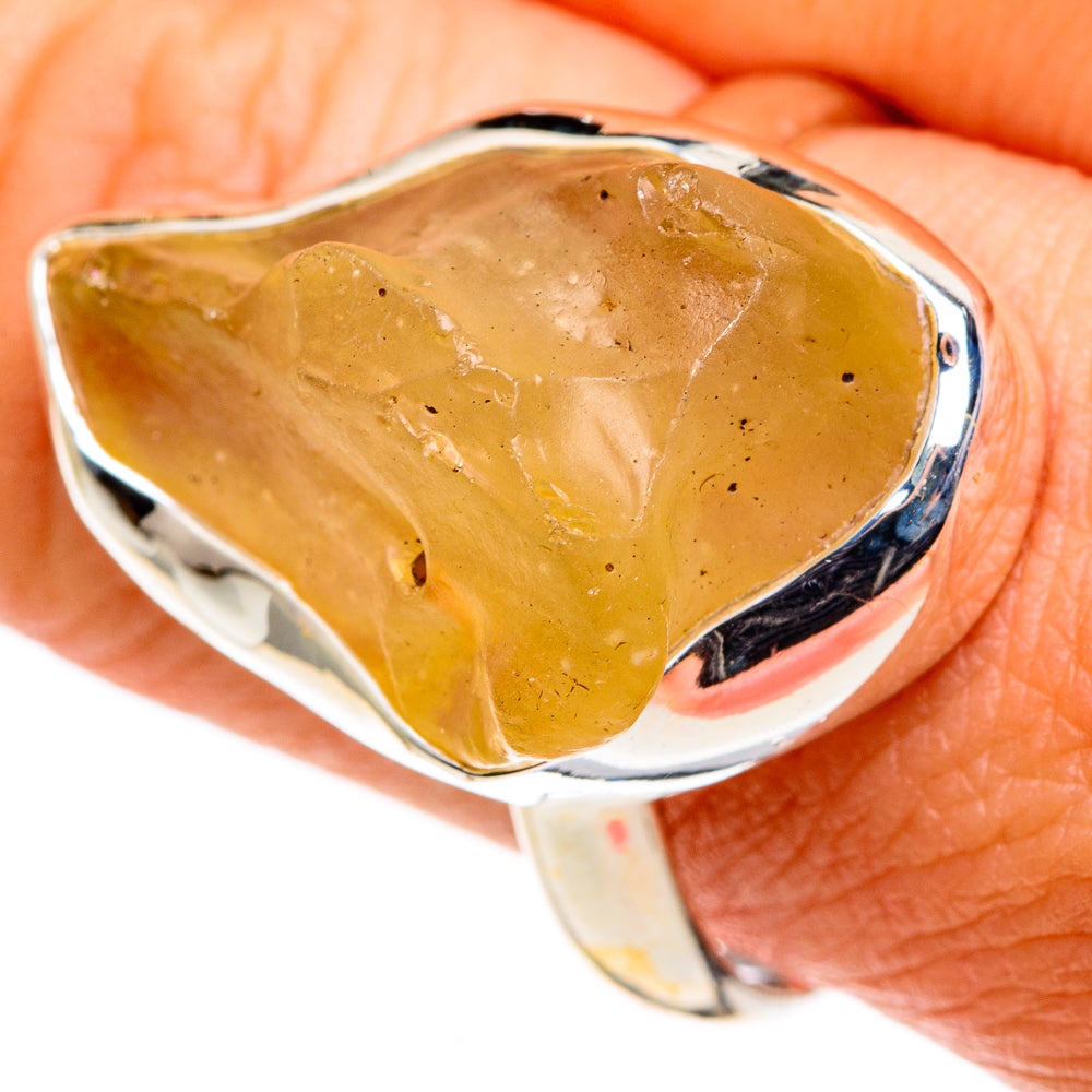 Libyan Desert Glass Rings handcrafted by Anasilvercos - RING86635