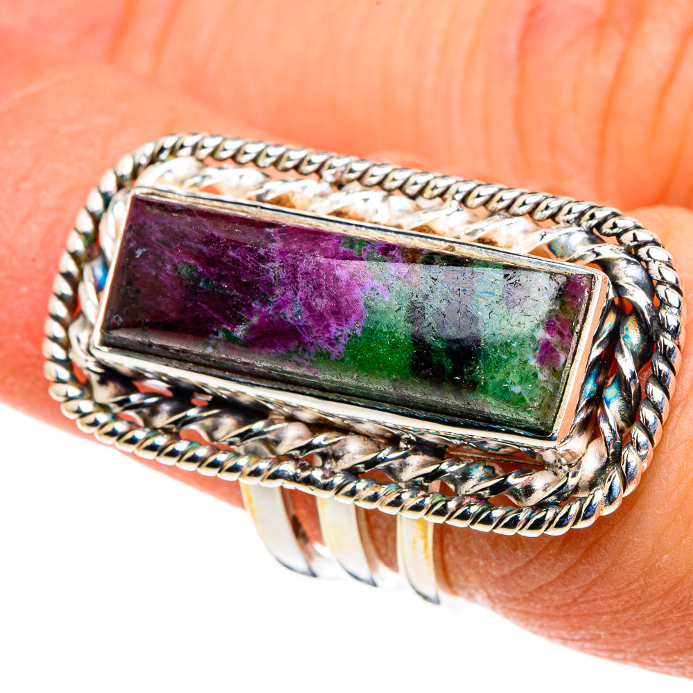 Ruby Zoisite Rings handcrafted by Anasilvercos - RING86646
