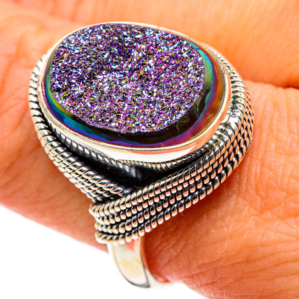 Titanium Druzy Rings handcrafted by Anasilvercos - RING86647