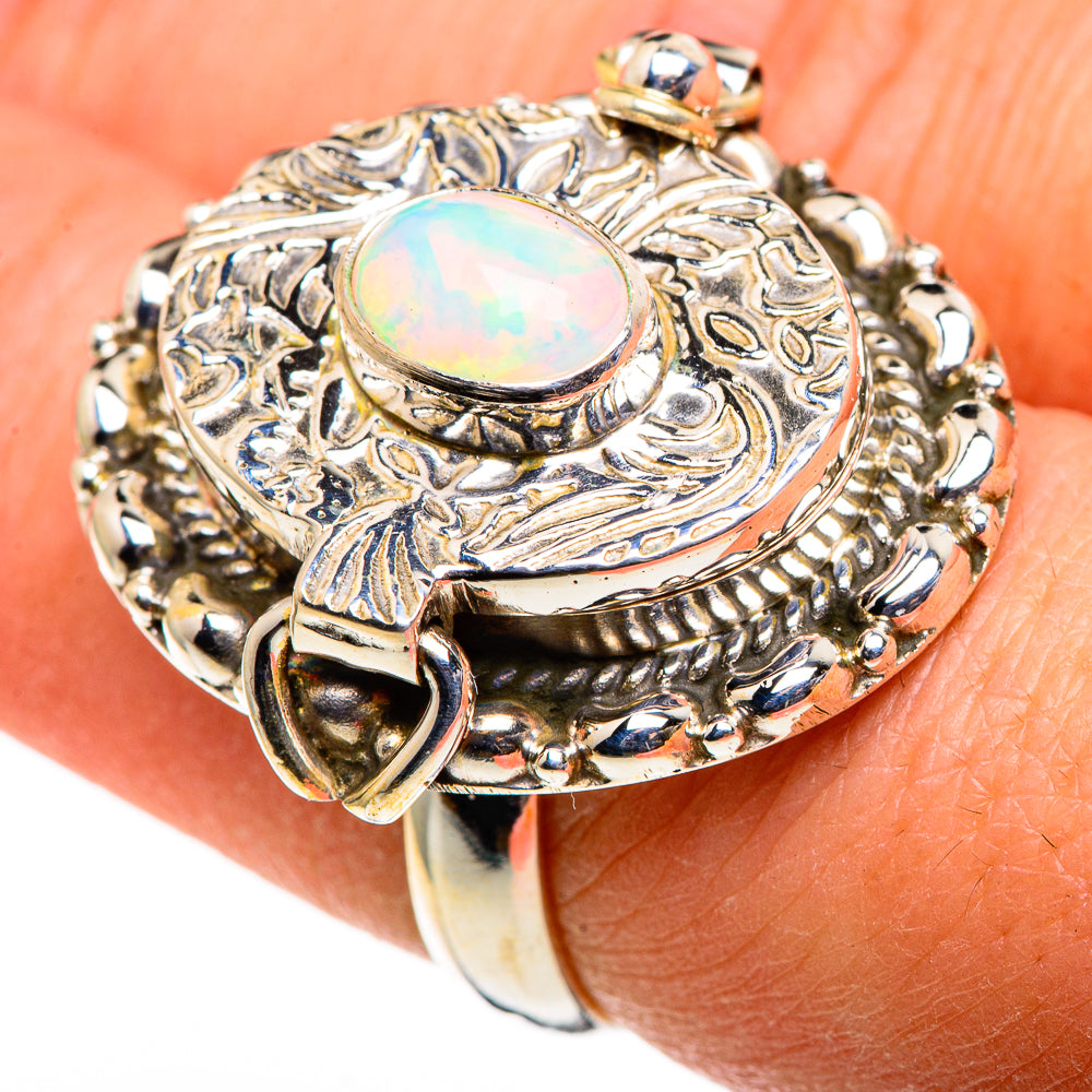 Rainbow Moonstone Rings handcrafted by Anasilvercos - RING86648