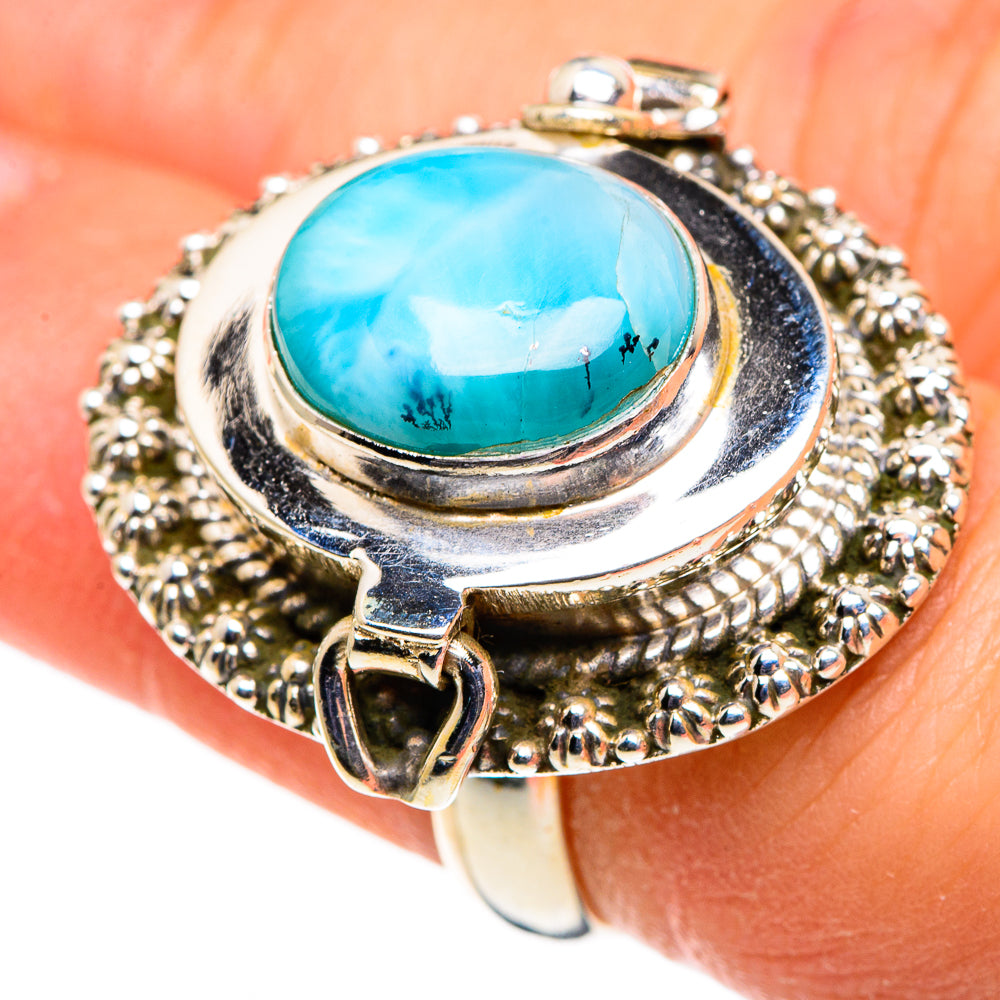 Larimar Rings handcrafted by Anasilvercos - RING86660