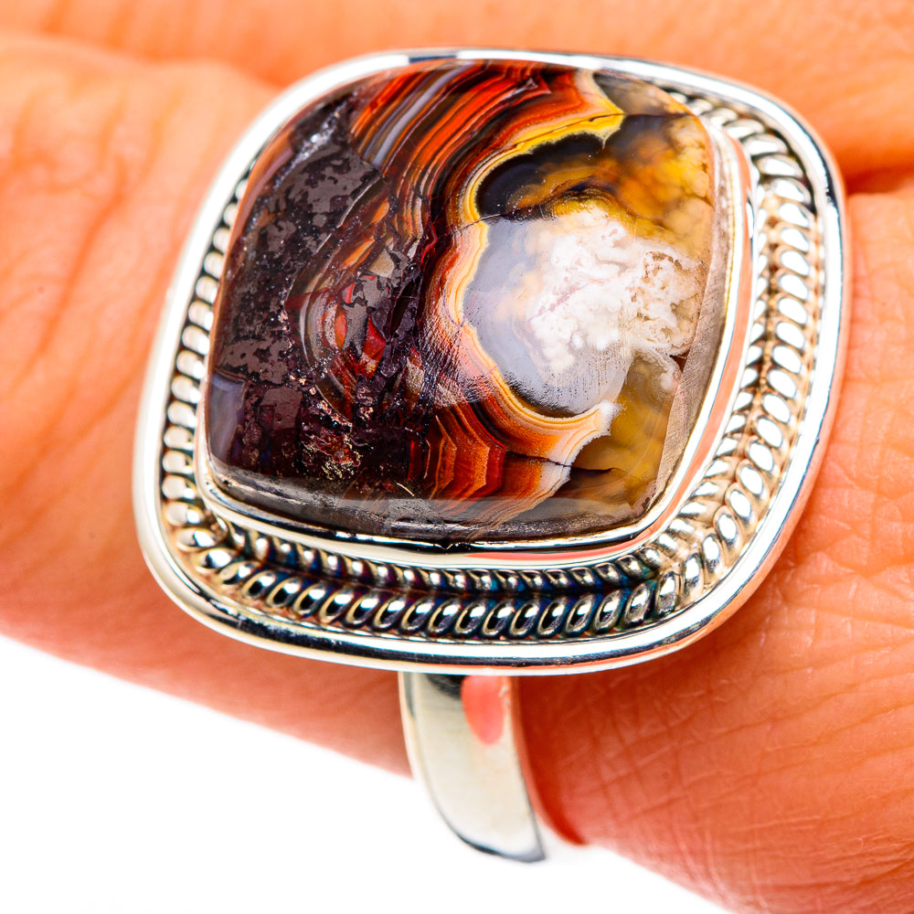 Crazy Lace Agate Rings handcrafted by Anasilvercos - RING86667