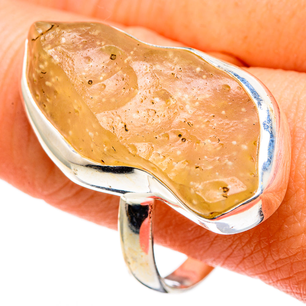 Libyan Desert Glass Rings handcrafted by Anasilvercos - RING86670