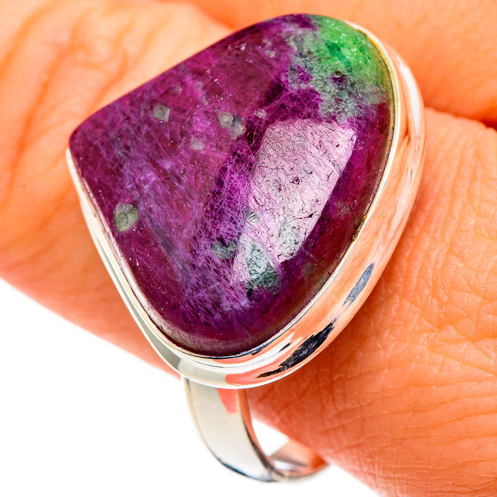 Ruby Zoisite Rings handcrafted by Anasilvercos - RING86671