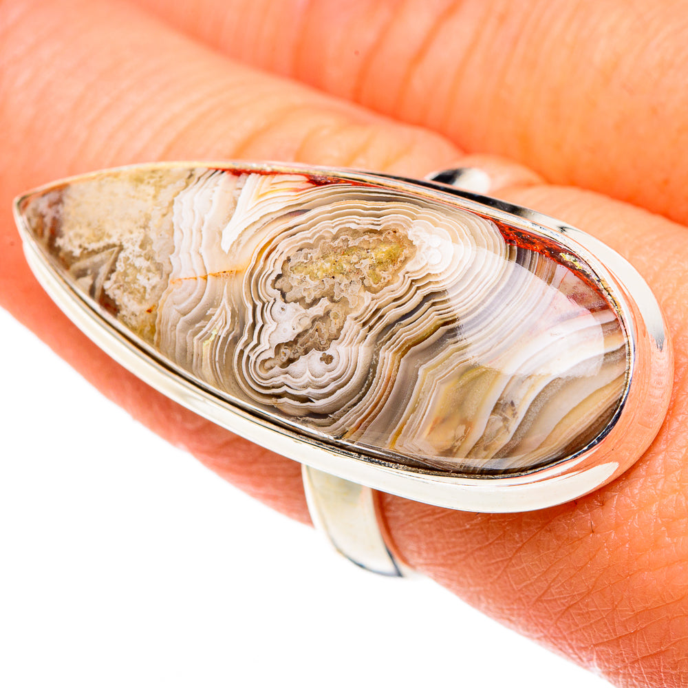 Laguna Lace Agate Rings handcrafted by Anasilvercos - RING86674