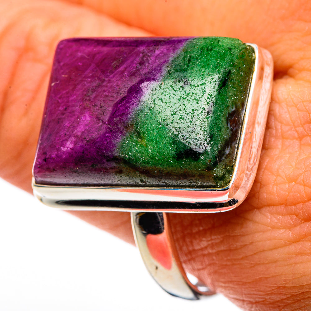 Ruby Zoisite Rings handcrafted by Anasilvercos - RING86680