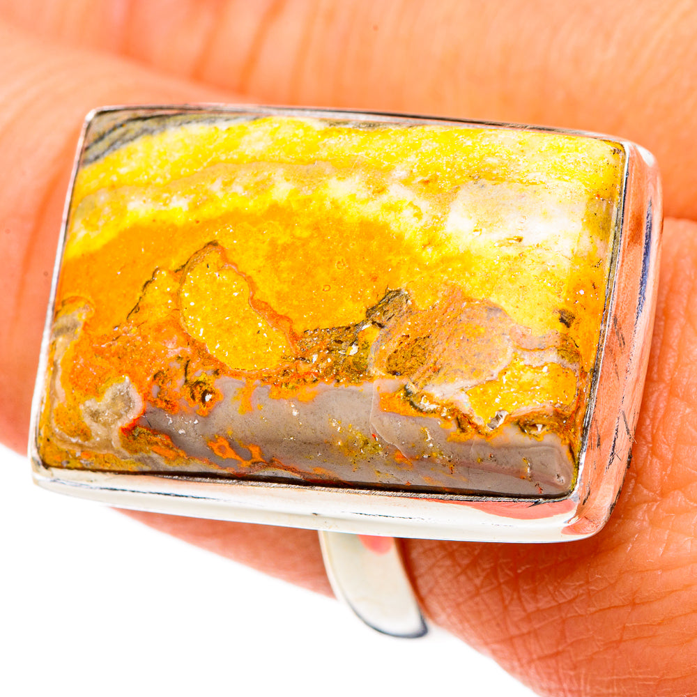 Bumble Bee Jasper Rings handcrafted by Anasilvercos - RING86682