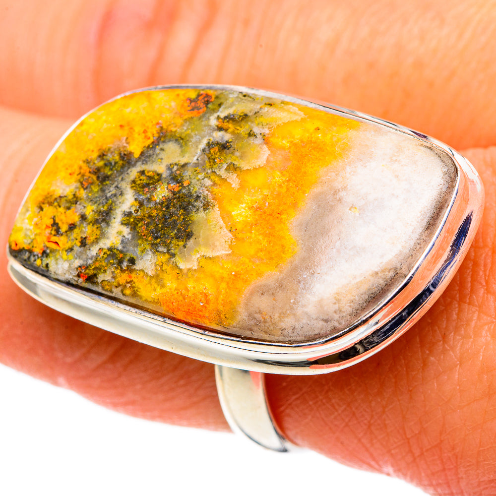 Bumble Bee Jasper Rings handcrafted by Anasilvercos - RING86684