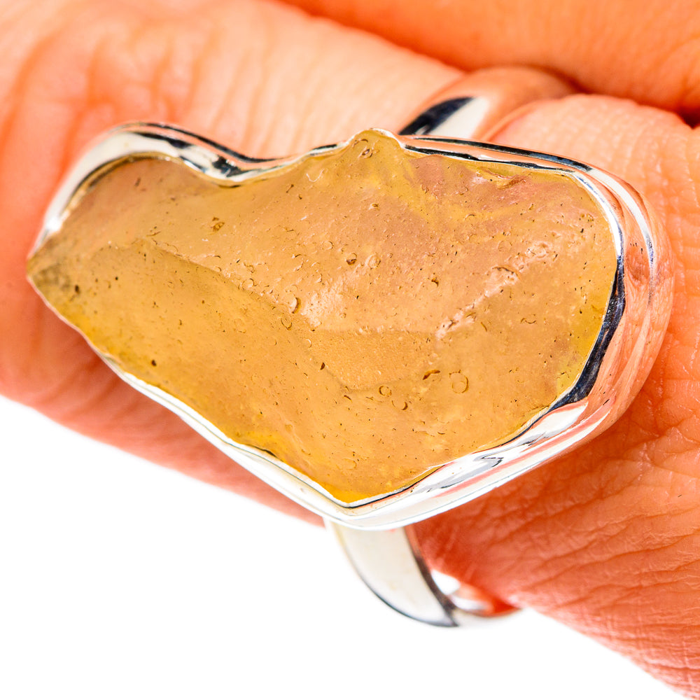 Libyan Desert Glass Rings handcrafted by Anasilvercos - RING86699