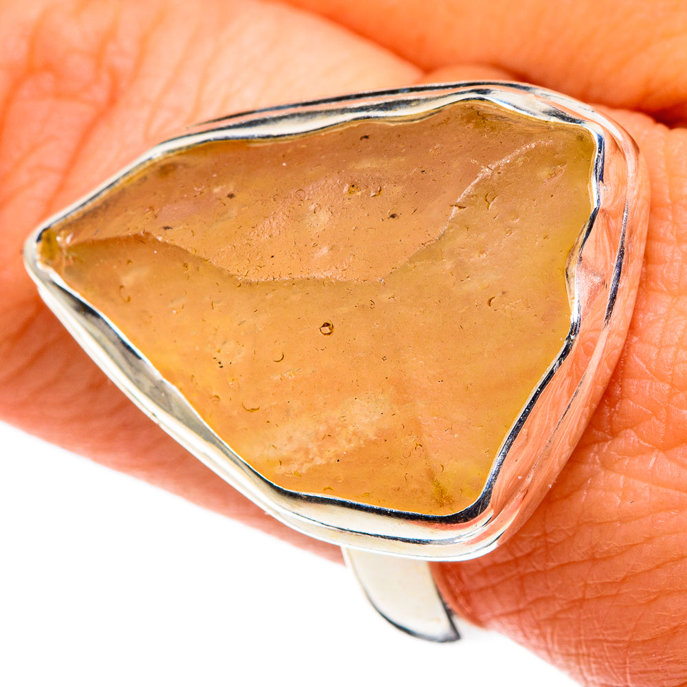Libyan Desert Glass Rings handcrafted by Anasilvercos - RING86700